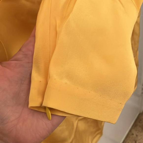 NWT Tibi Yellow Longsleeve 100% Silk Dress - Picture 4 of 13